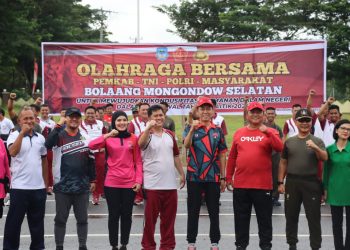 Libatkan Berbagai Element Masyarakat, Polres Bolsel Gelar Jalan Sehat Bersama