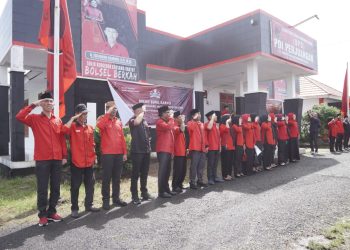 Bersatu Dalam Bingkai Pancasila, DPC PDI Perjuangan Bolsel Gelar Upacara Bendera