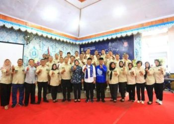 Lakukan Kunker, Walikota Tatong Bara Sambut Bupati Bone Bolango dan Giring ke Lapangan Nunuk