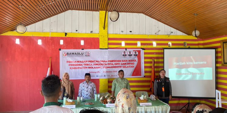 Bawaslu Bolsel Gelar Sosialisasi Pengawasan Pemilu 2024