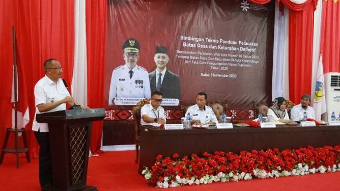 Ini Kata Pj Walikota Pada Bimtek Panduan Pelacakan Batas Desa dan Kelurahan