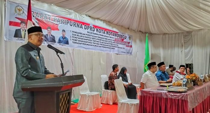 Hadiri Paripurna DPRD Persetujuan KUA-PPAS 2024, Ini Isi Sambutan PJ Walikota