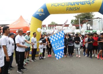 Dimeriahkan PJ Walikota Asripan, Fun Run Pemilu 2024 Sukses Digelar KPUD Kotamobagu