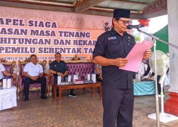 Masuk Masa Tenang, Bawaslu Bolmong Gelar Apel Siaga Siap Pemilu 2024