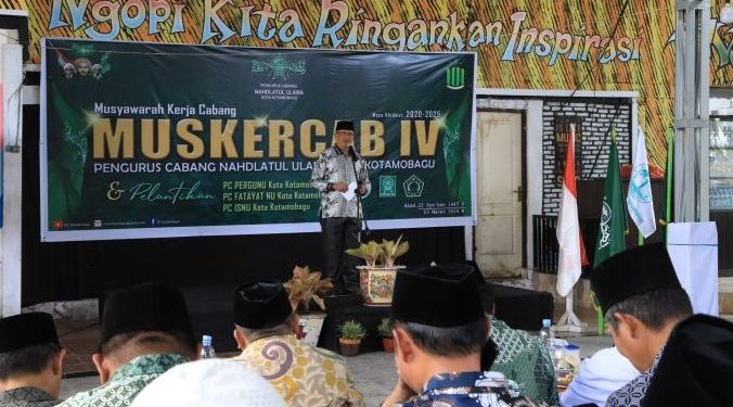 Buka Muskercab PCNU Kotamobagu, Ini Pengakuan Pj Walikota