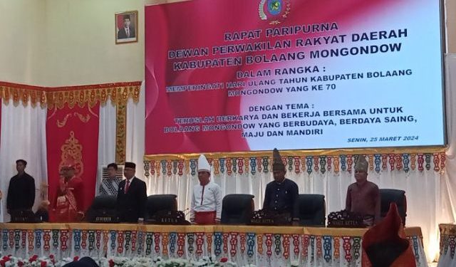 Peringati HUT Ke-70, Pj Bupati dan DPRD Bolmong Gelar Paripurna Istimewa