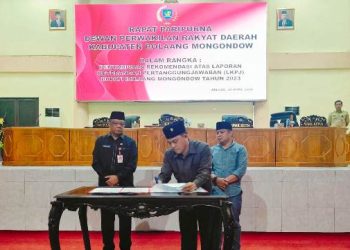 Gelar Rapat Paripurna LKPJ Bupati, Ini Yang Disampaikan Ketua DPRD Bolmong