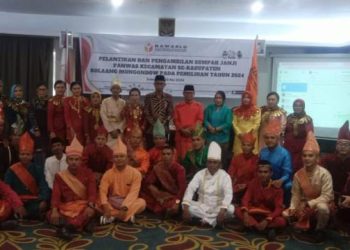 Gelar Sumpah Janji 45 Anggota Panwascam, Ini Harapan Ketua Bawaslu Bolmong