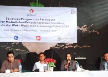 Bersama Puluhan Wartawan, Bawaslu Kotamobagu Perkuat Pengawasan Partisipatif  Pilkada 2024