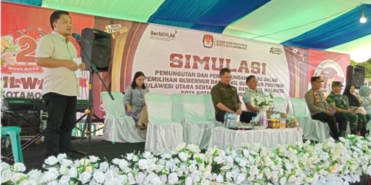 KPU Kotamobagu Gelar Simulasi Pemungutan dan Penghitungan Suara Pilkada 2024