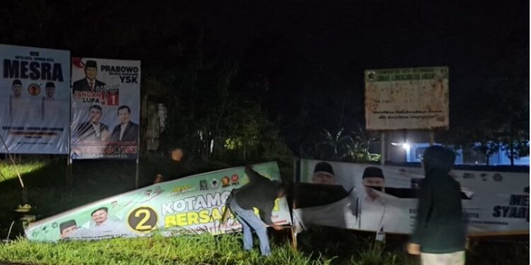 Masuk Masa Tenang, KPU Kotamobagu Mulai Tertibkan APK Pilkada 2024