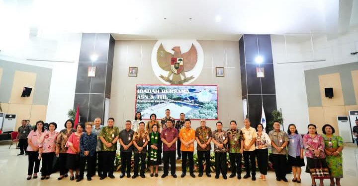 Pejabat Bupati Talaud Hadiri Ibadah Bersama Gubernur dan Wakil Gubernur