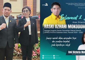 DPD LPM Sulut Hadiri Pelantikan Raski Azhari Mokodompit, SH sebagai Anggota DPRD Provinsi Sulut