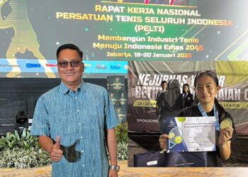 Ketua PELTI Sulut Sukses Bina Atlet Junior, Kinara Rey Tembus Seleksi Nasional Tenis KU-14
