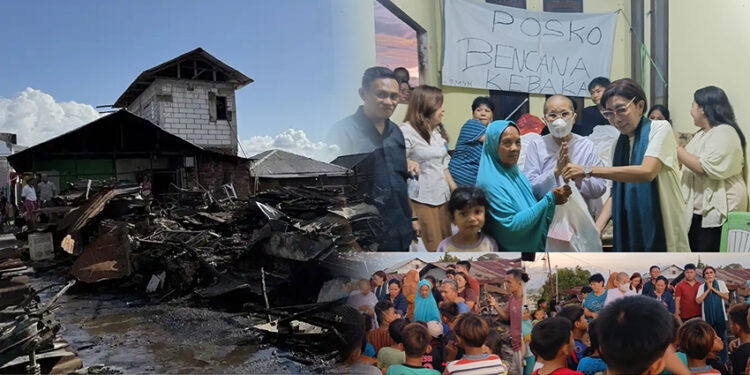 DPD LPM Sulut Salurkan Bantuan untuk Korban Kebakaran di Singkil